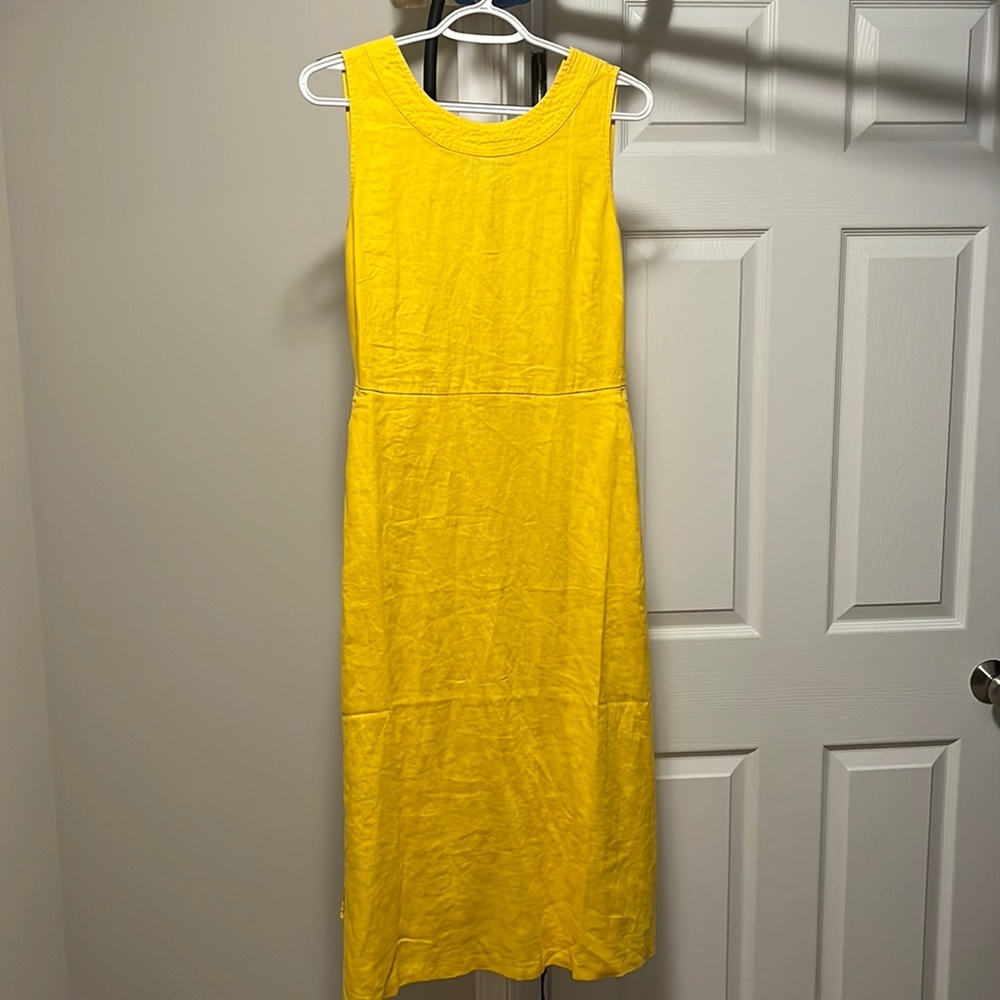 Nicole Miller 100% Linen Brand New beautiful yellow dress!